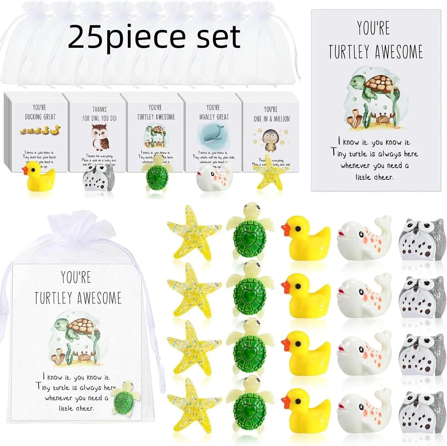 Pun inspirational resin memo cards for office encouragement in multiple set sizes