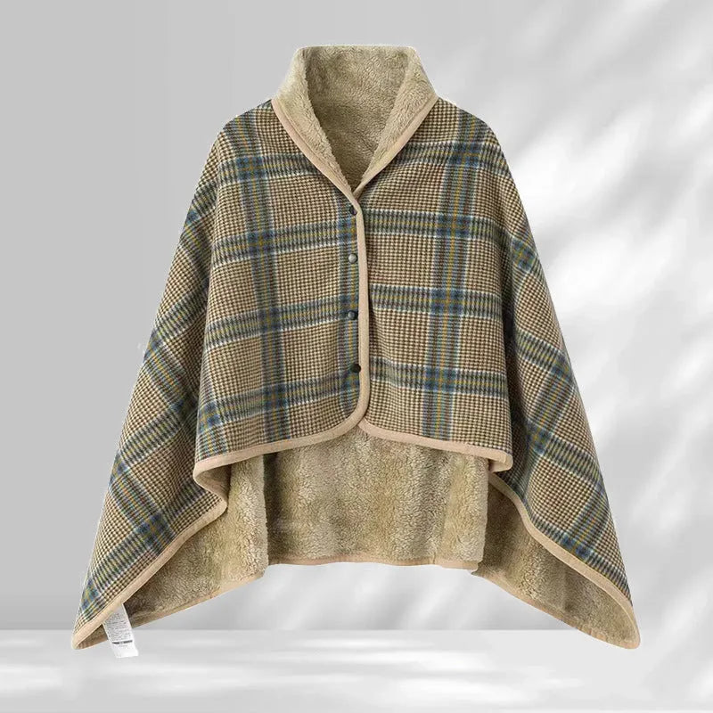 Japanese style polyester shawl blanket in stripe pattern, available in 80x130cm or 100x140cm, for office or winter nap use