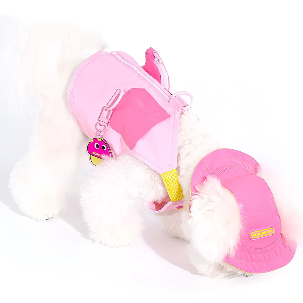Pink casual pet vest for small dogs on a mannequin, showing the front design.