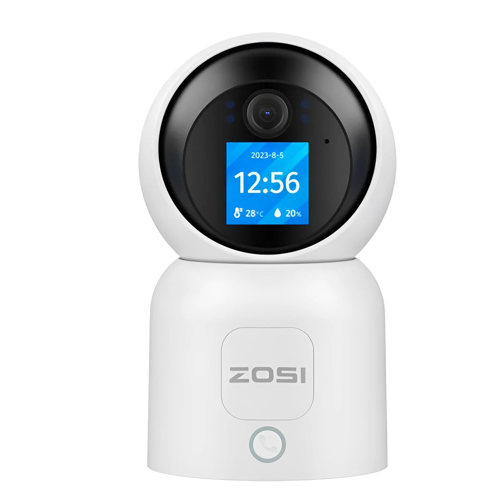 Zhou Shi wireless indoor security camera with 2.8-inch screen and screw-fixed bracket