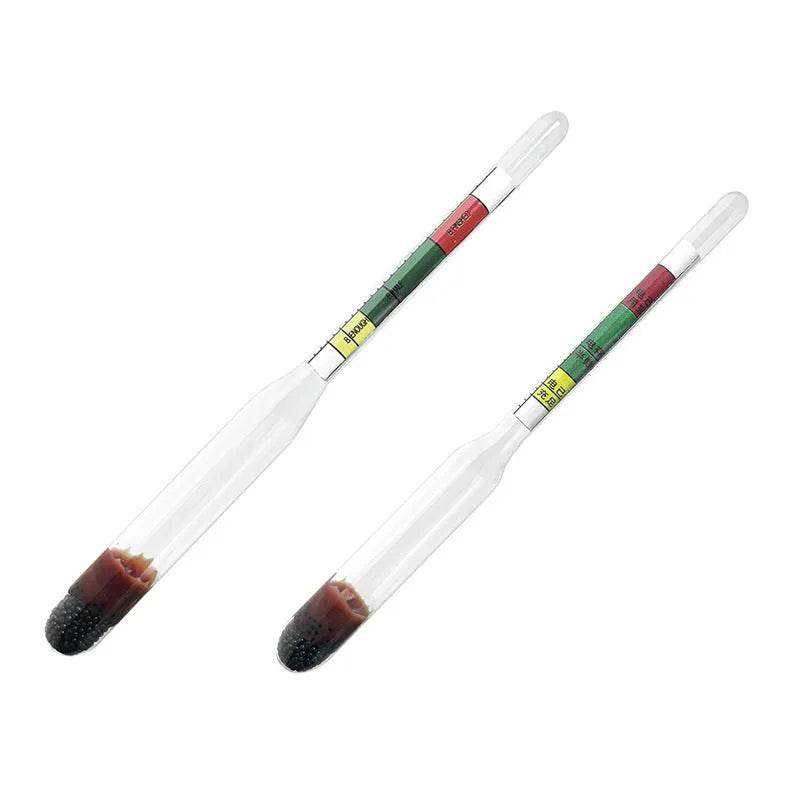 Electrohydraulic hydrometer for automotive battery electrolyte density testing with glass tube and suction mechanism