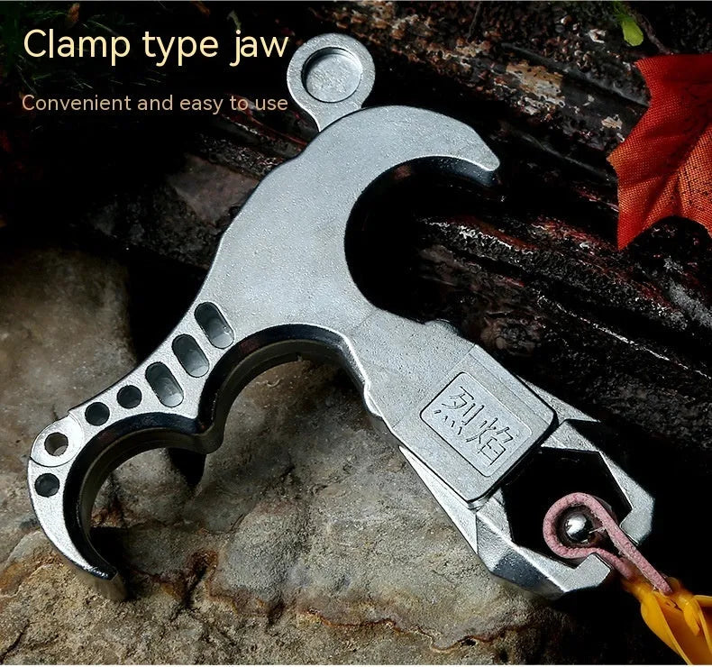 Zinc alloy two-axis release aid with harpoon clip for archery and bowfishing equipment
