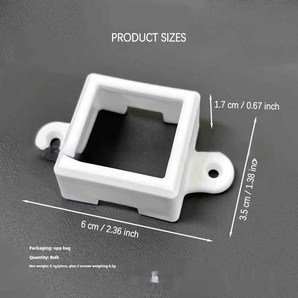 White plastic protective lampshade for LED lights, dimensions 1.7cm by 6cm.