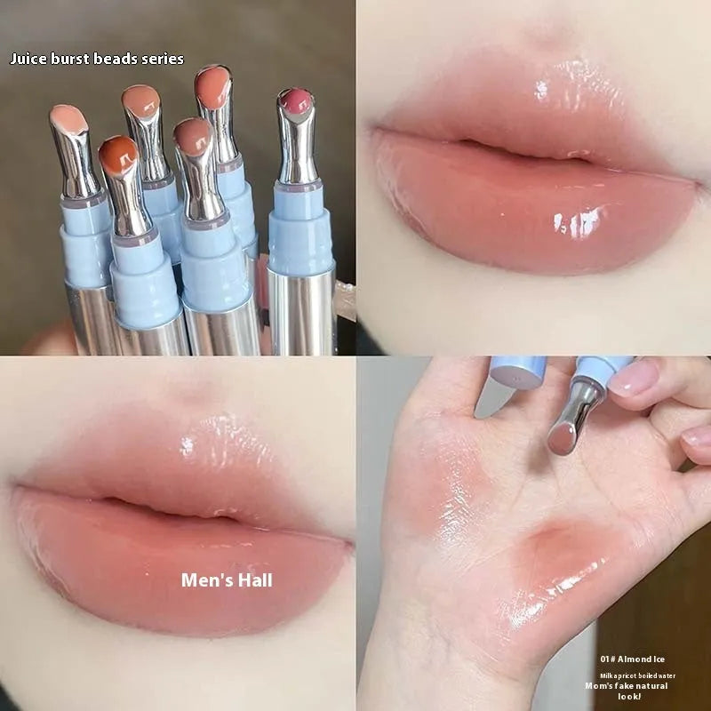 Mirror water light lipstick in ice shades, 12.9 cm long.