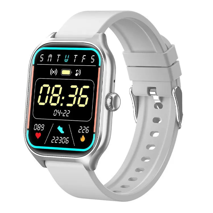 Full Touch Bluetooth Call Smart Bracelet in Black Net colour showing IPS screen with health data display