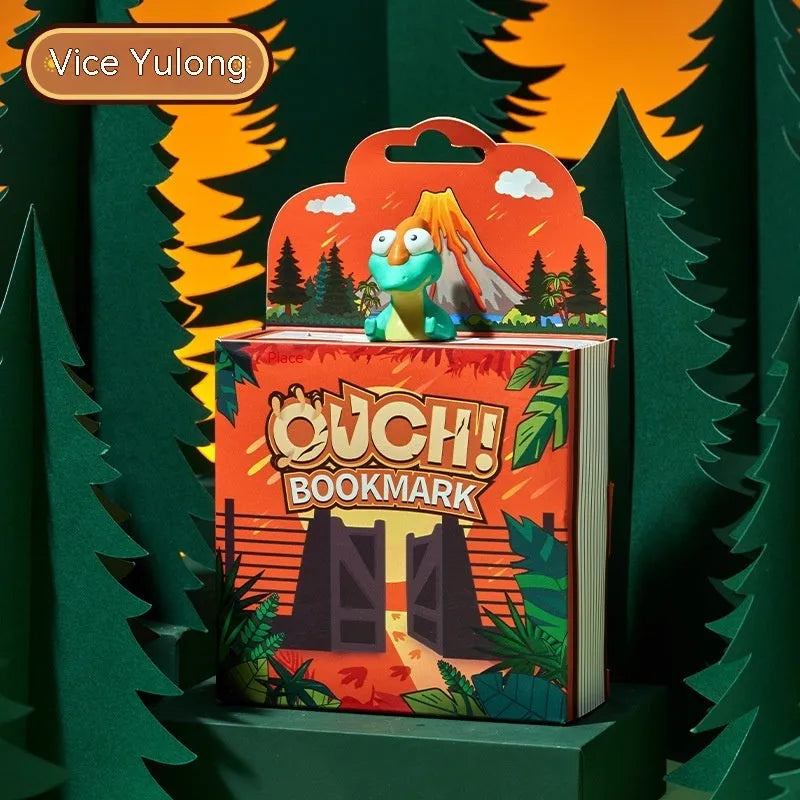 Animated dinosaur bookmark with cultural creative design for pupils stationery