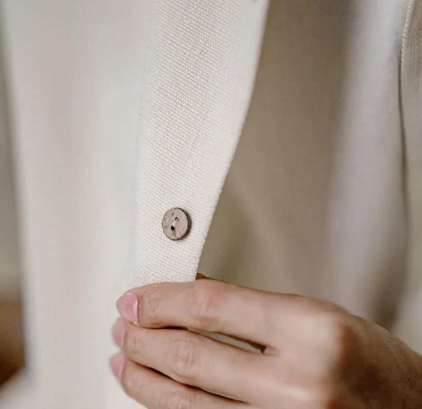 Men's light apricot Cuban collar shirt with bamboo and floral pattern design
