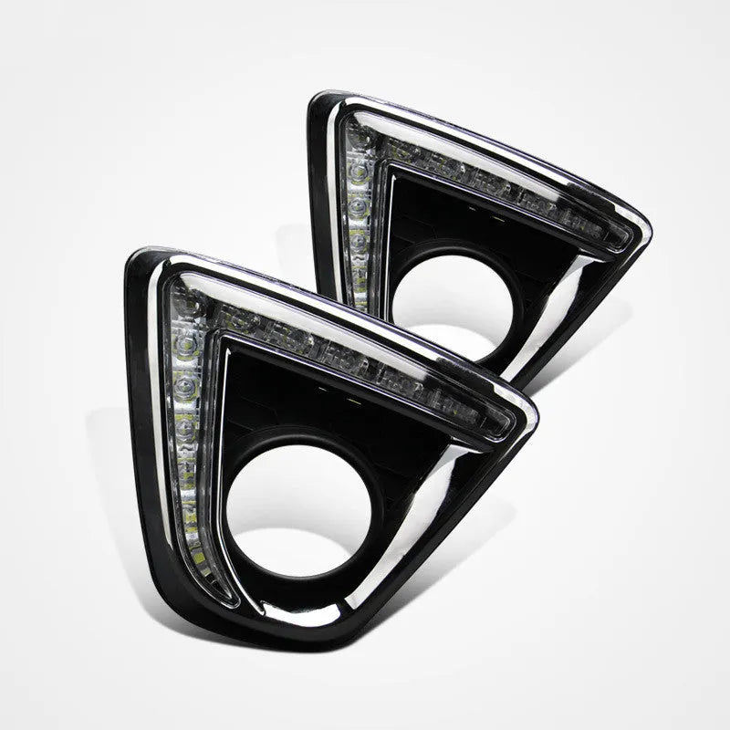 Mazda CX-5 daytime running light LED replacement set with electroplated white light finish options