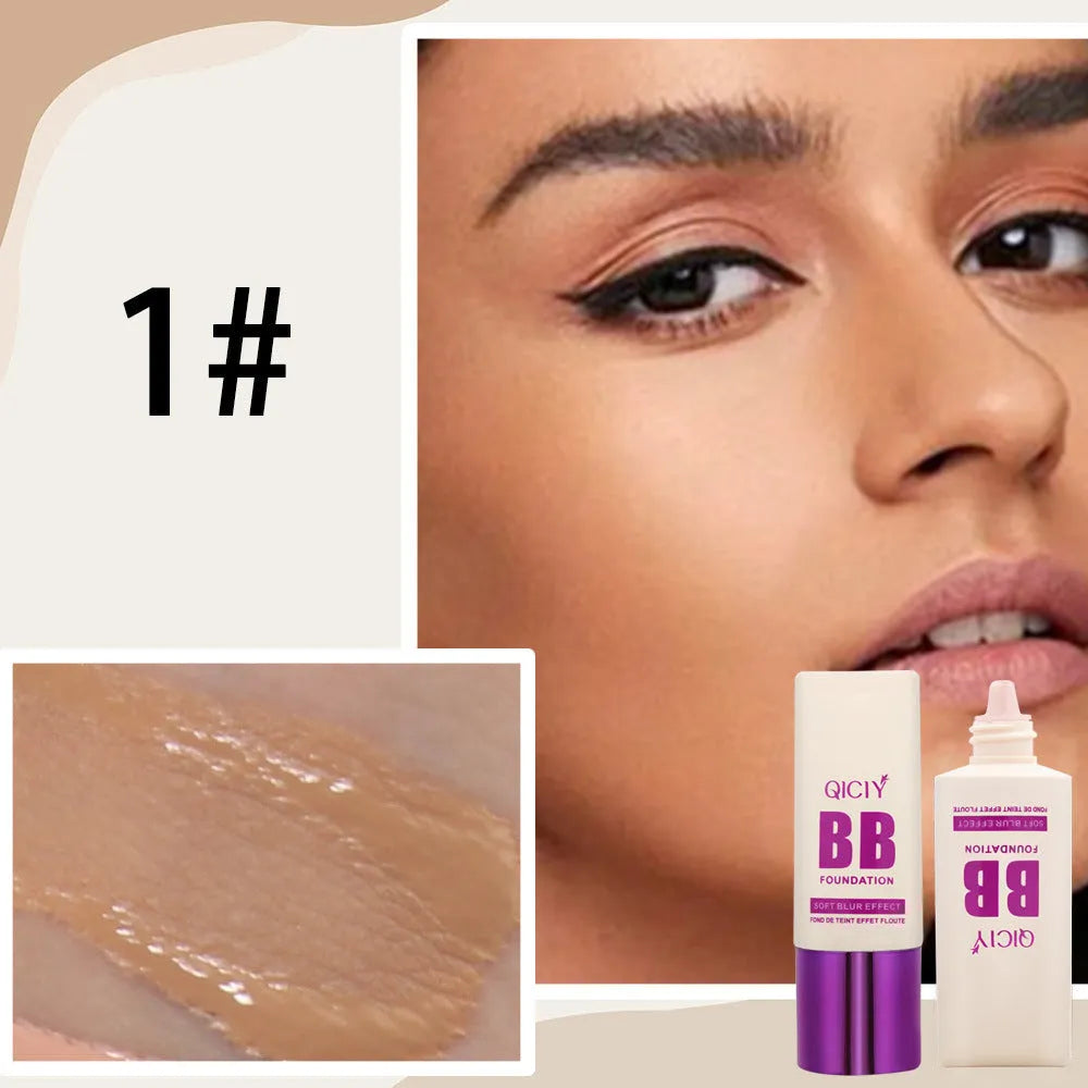 BB cream liquid foundation concealer in a feeding bottle, available in 10 shade options