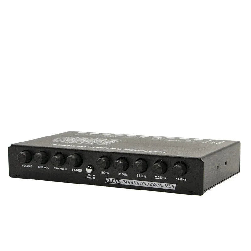 Car audio EQ tuning frequency division amplifier with control panel for seven-band frequency adjustment