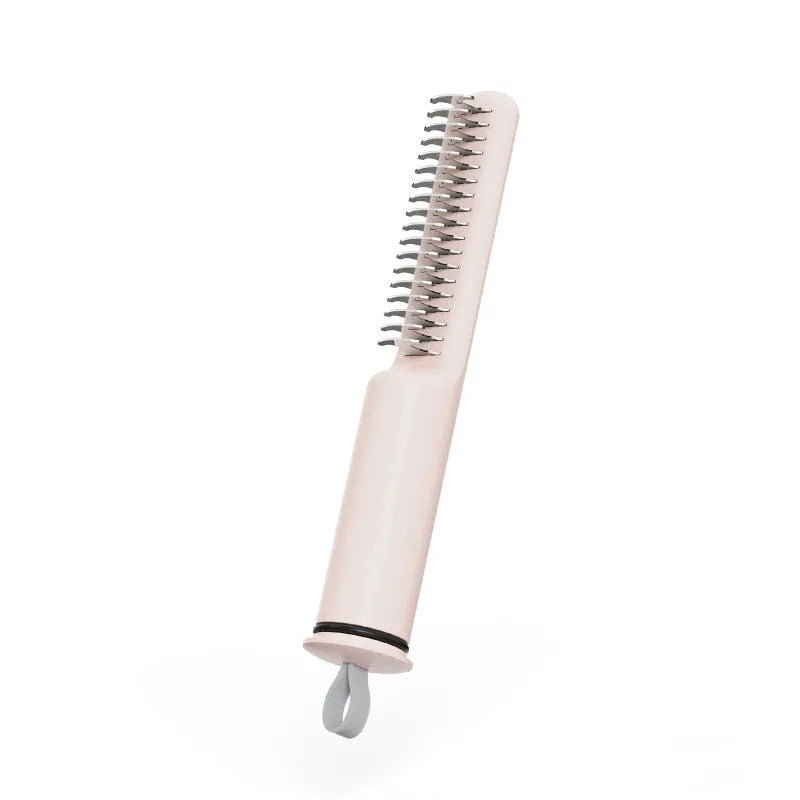 Pink and white stainless steel dematting comb grooming brush for dogs with comfortable handle