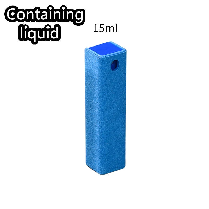2 in 1 phone screen cleaner spray bottle with fibre fleece pad for tablet computer screen cleaning tool 15ml capacity