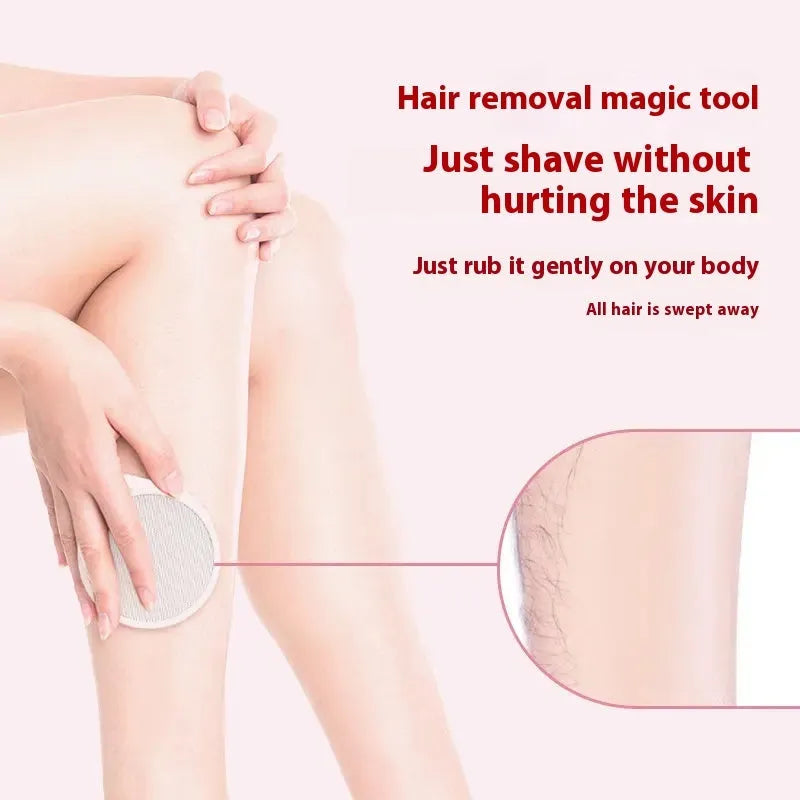 White nano glass epilator and foot grinder device with plastic body and two attachment heads