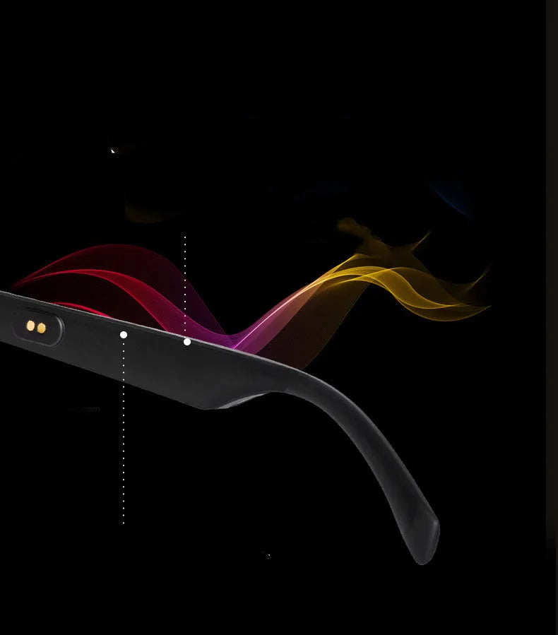 Smart glasses with Bluetooth audio functionality and semi-open ear design for situational awareness