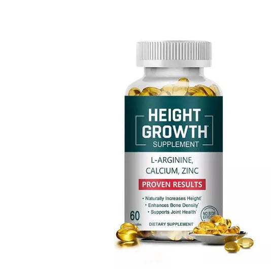 Bottle of vitamin soft capsules with 60 tablets for adult daily household supplementation