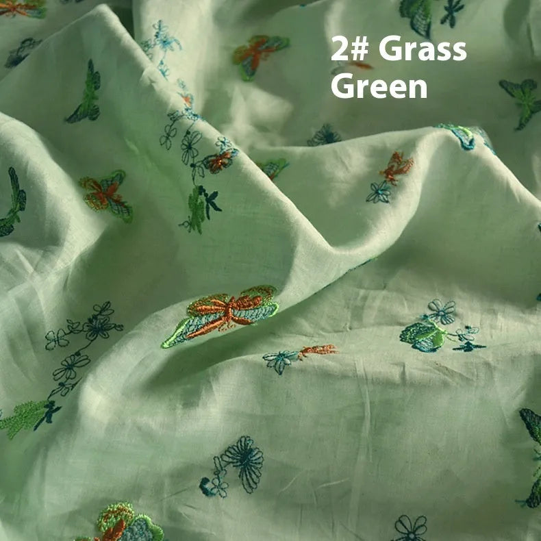 Pure ramie embroidery cloth fabric for Hanfu dressmaking in three colour options