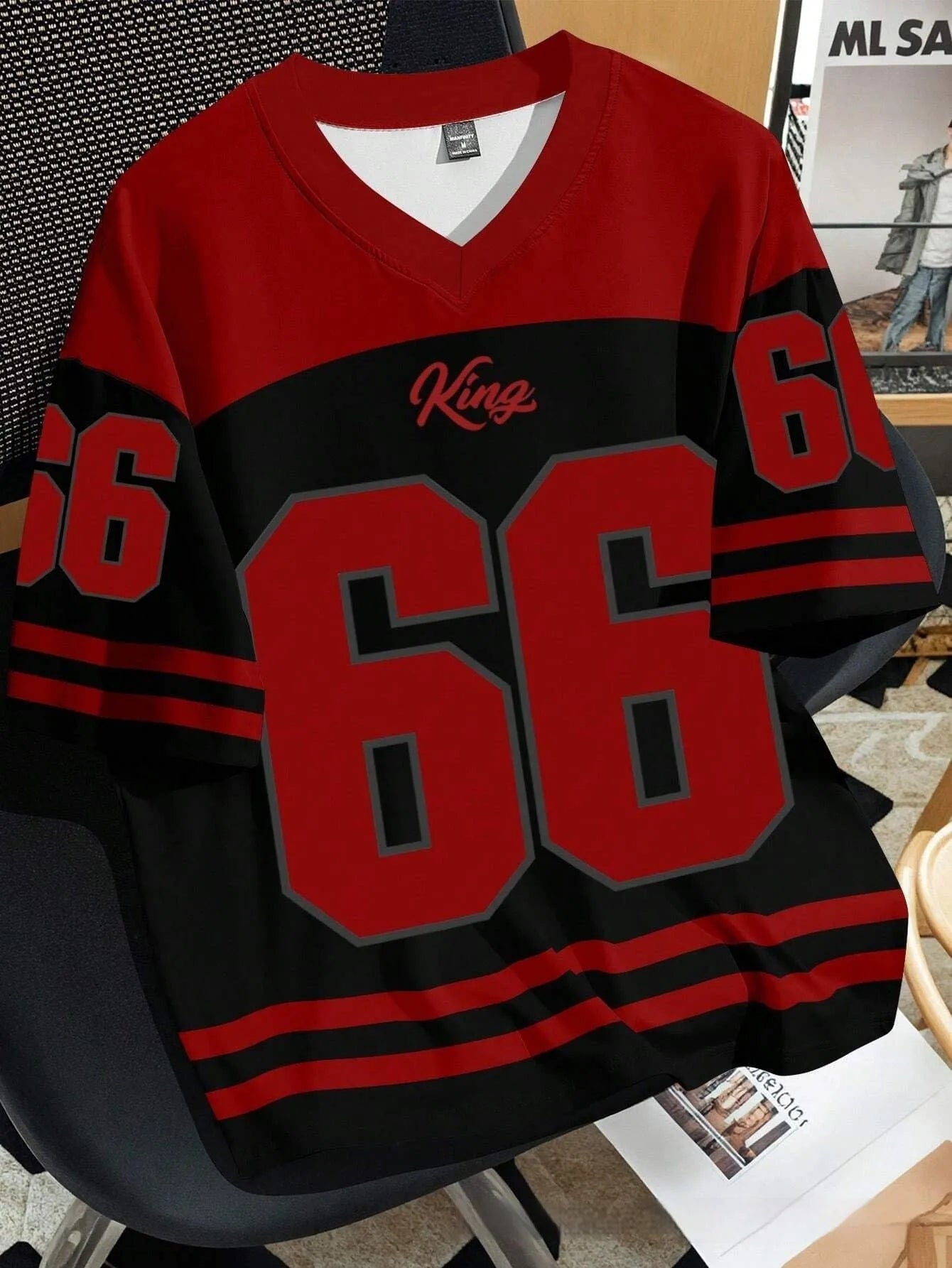 Men's loose fit Chicago No 23 3D printed t-shirt in bird eye polyester fabric with short sleeves