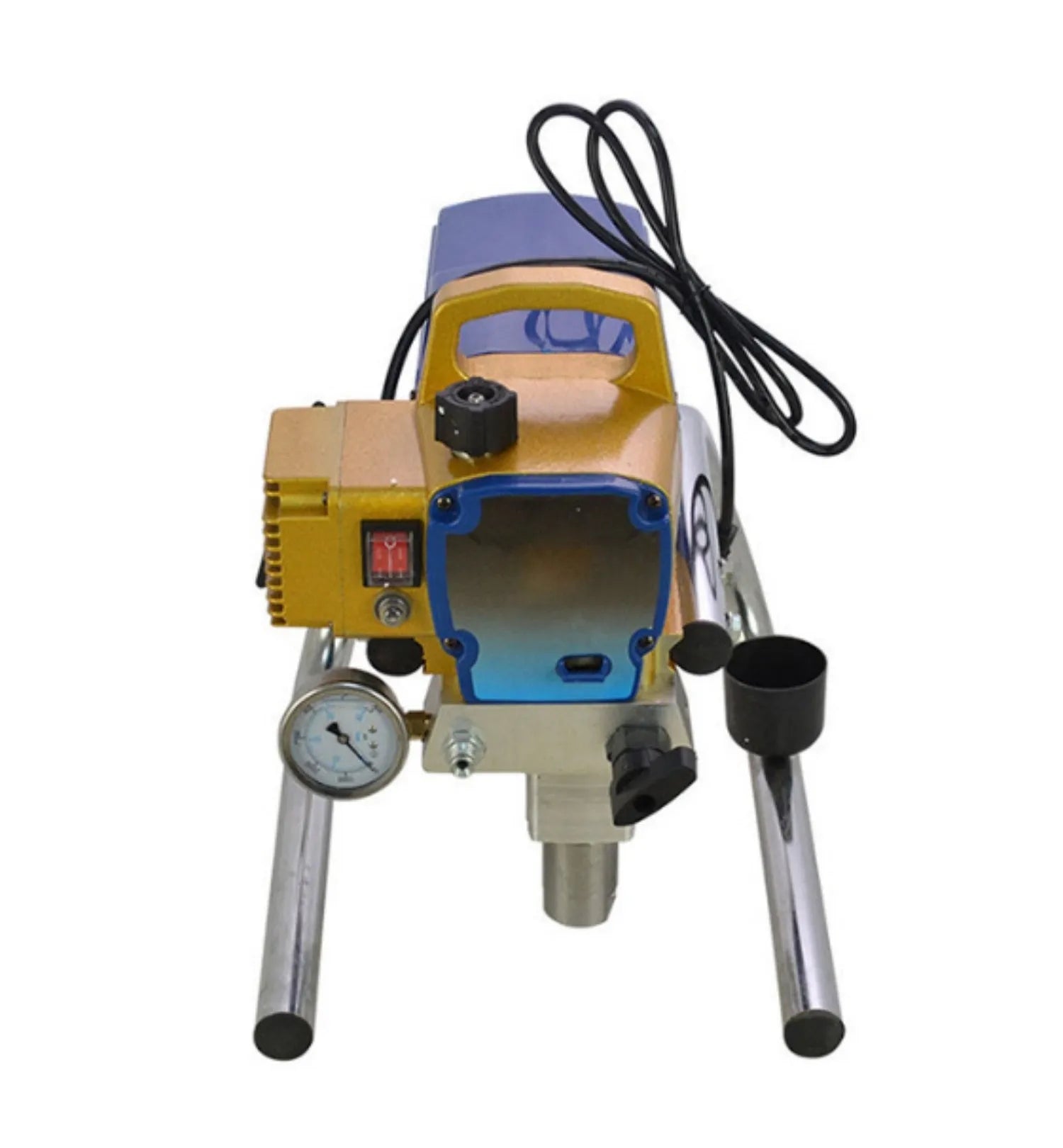Blue portable electric airless spraying machine with spray gun and 50cm extension rod