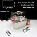 Stainless steel dining plate display box with multiple grid compartments and lid