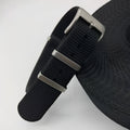 Textile nylon integrated watch strap in Army Green colour showing the 20mm width.