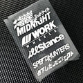 Motorcycle reflective bumper sticker measuring 16cm by 11cm in various colour options including fluorescent and reflective finishes.