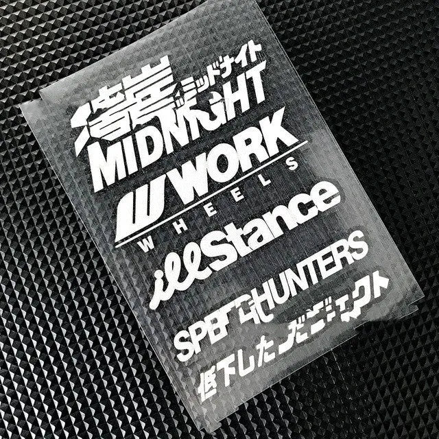 Motorcycle reflective bumper sticker measuring 16cm by 11cm in various colour options including fluorescent and reflective finishes.