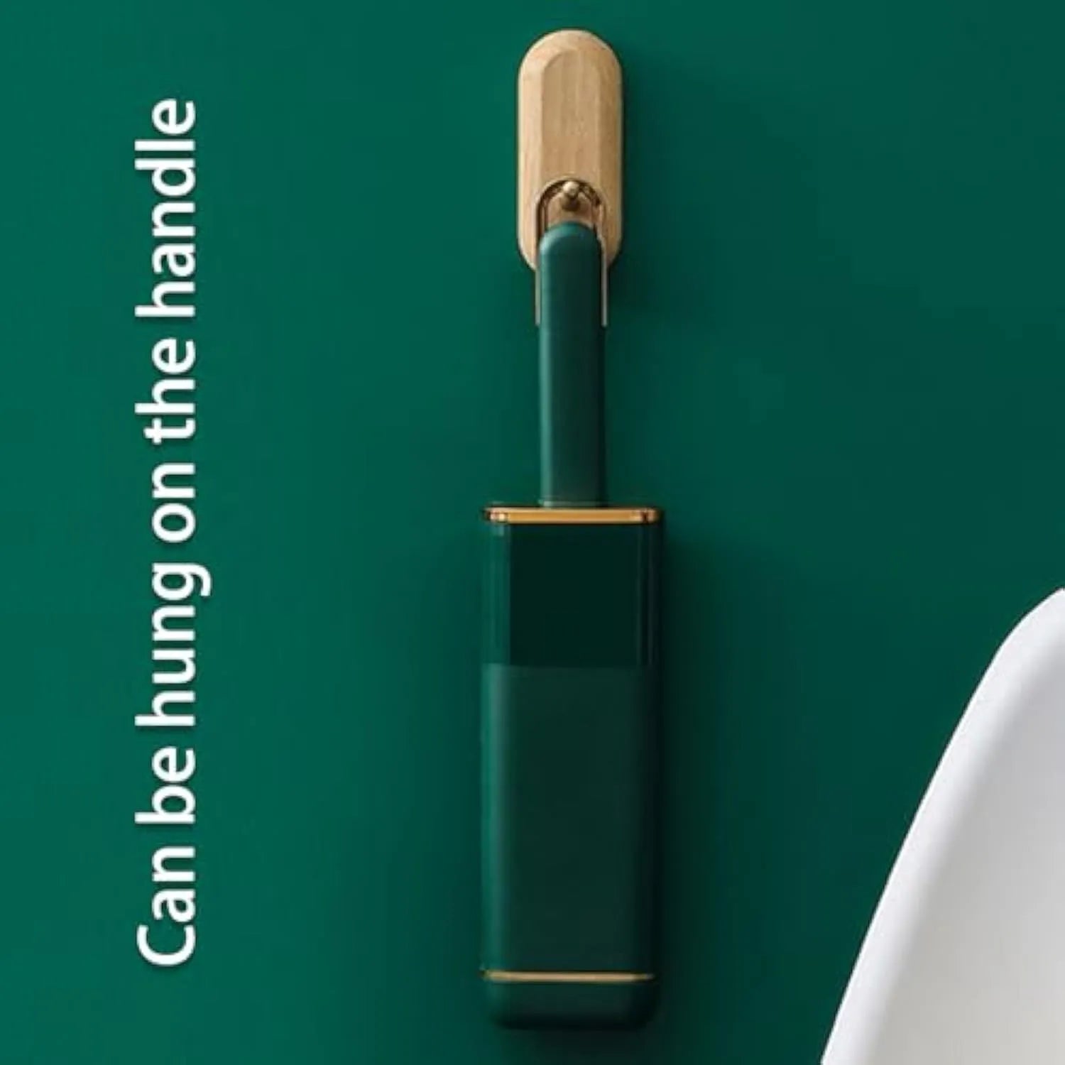 Double-sided reusable pet hair remover brush with storage box in blue, green or white.