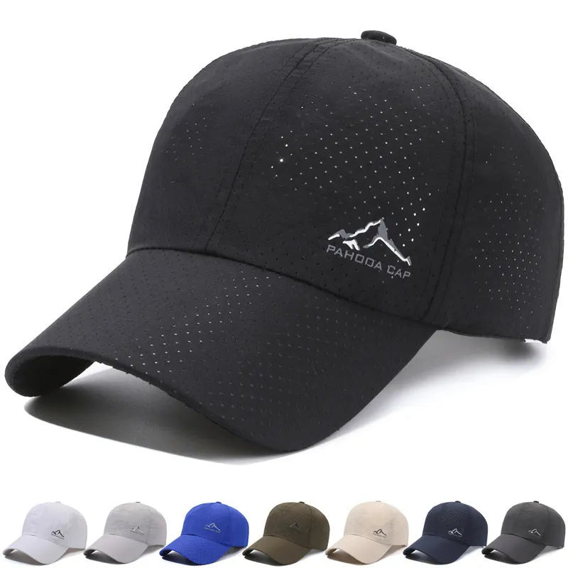 Korean-style adjustable baseball cap in polyester fabric for summer sun protection