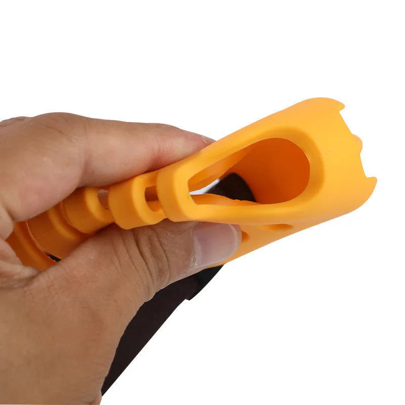 Silicone pet muzzle anti-bite in sky blue for medium and large dogs with breathable air-hole design