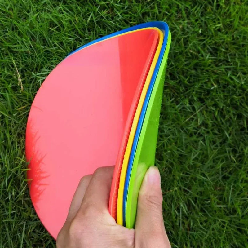 23cm diameter TPE football training marker disc in bright colours for field practice