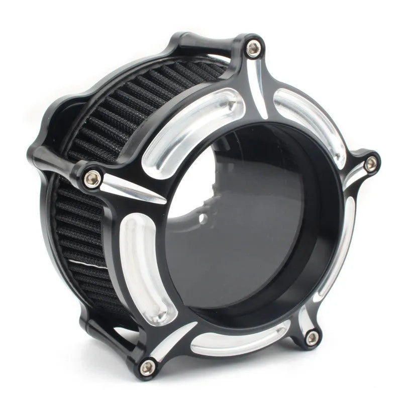 MP09-JJL aluminium air filter retrofitting accessories showing multiple colour options including black, blue, and red filter cartridges