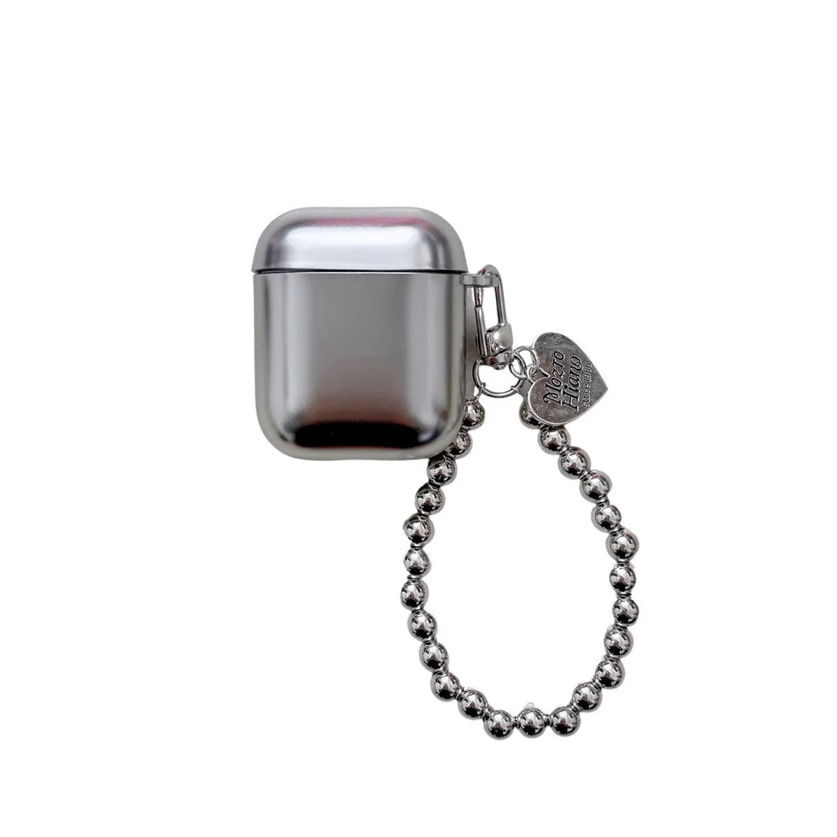 Matte plating TPU protective cover case for Apple AirPods shown in electroplated finish