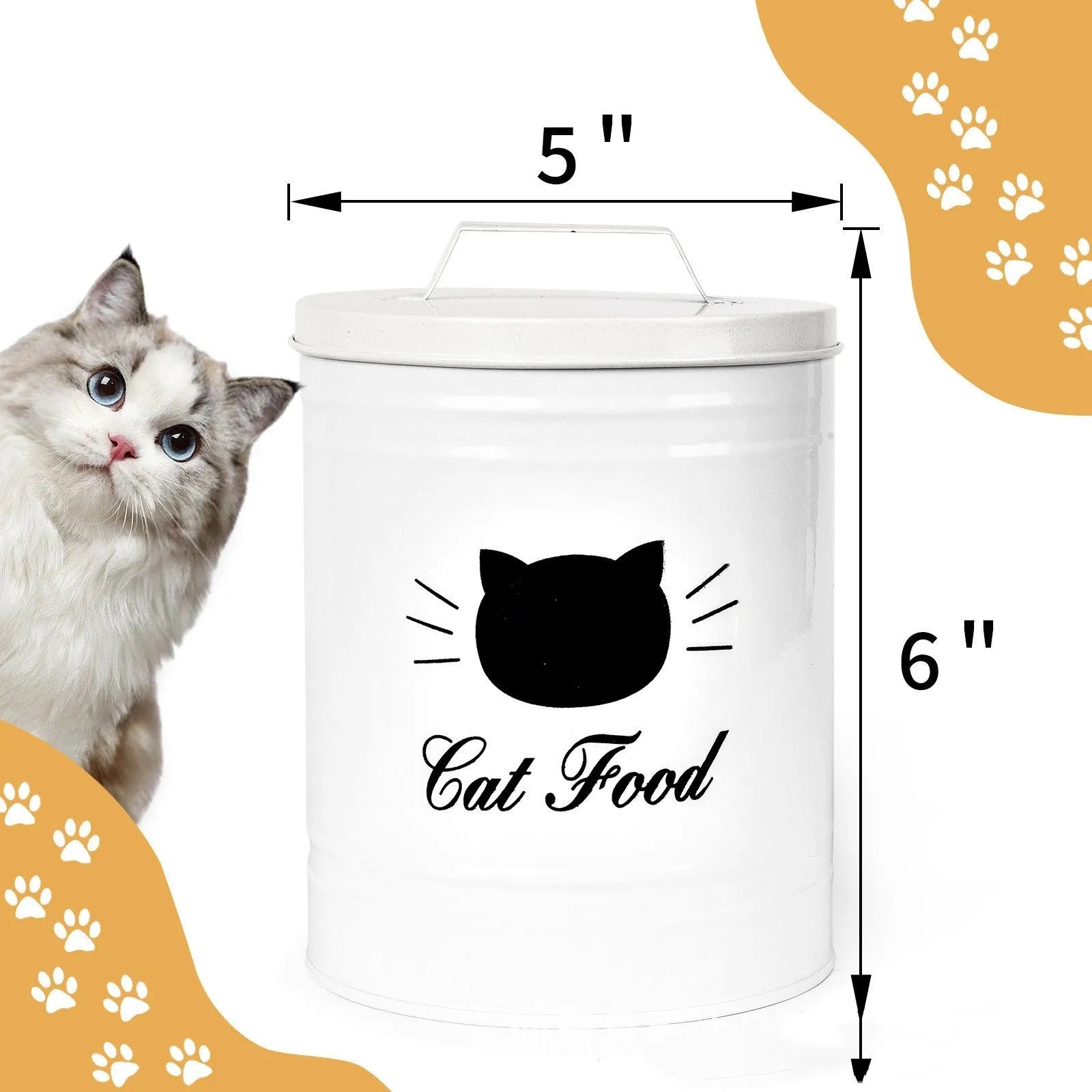Moisture-proof iron sheet round storage can in black and white with 301-500ml capacity