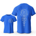 Men's cotton T-shirt with Viking rune compass graphic design in multiple colour options