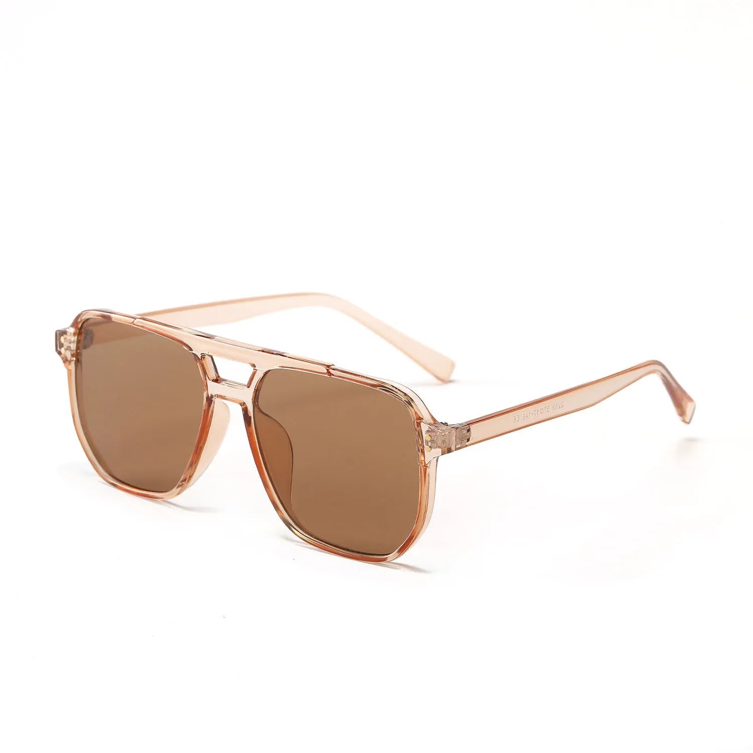 Women's square double beam sunglasses with six colour options showing UV400 protection rating