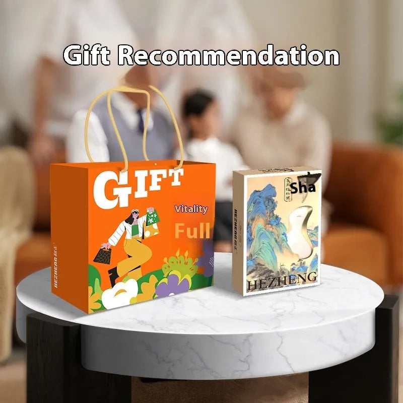 Rechargeable electric scraping plate with USB power, hot compress and vibration massage functions