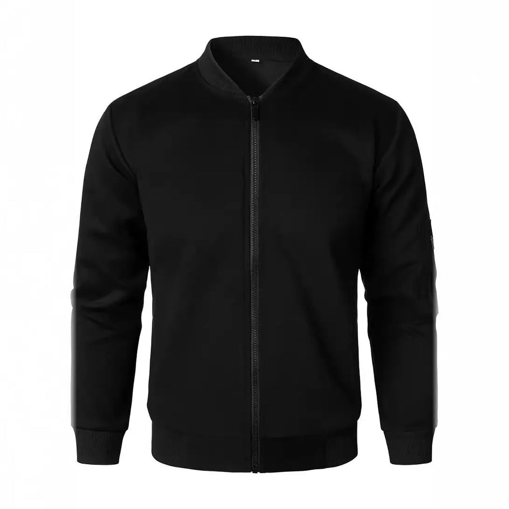 Men's cotton knitted jacket in loose fit with polyester lining, business casual style