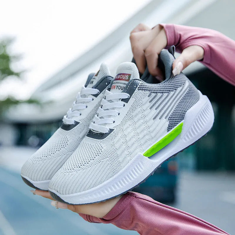 Men's blue mesh casual sports shoes with round toe design and plastic soles