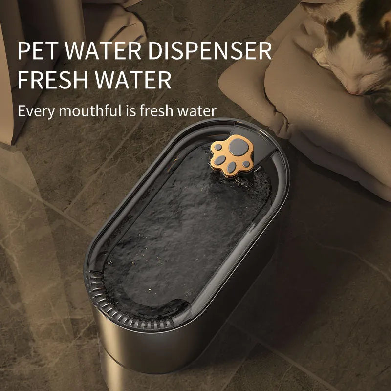 Berlin blue or ore white 3 litre pet water fountain with LED light and triple filter system
