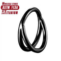 Titanium alloy nose ring piercing jewellery on a plain background showing silver and rose gold colour options.