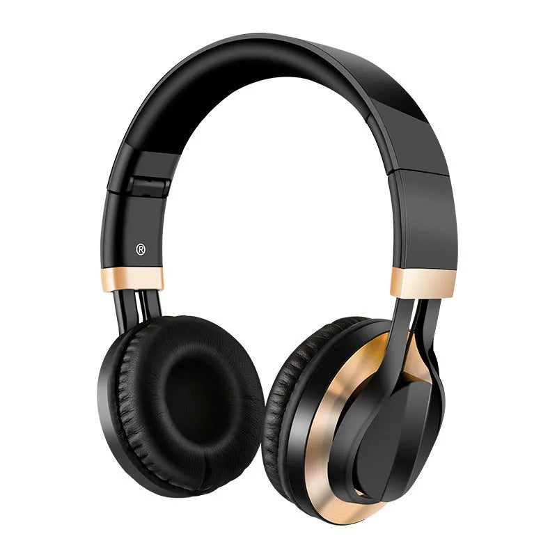 Wired head-mounted headphones with microphone and 1.5m cable for mobile phones