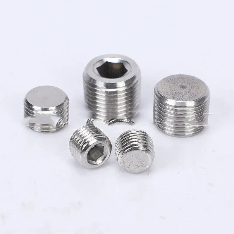 Stainless steel hexagonal plug for 3/8 inch pipe bulkhead fittings