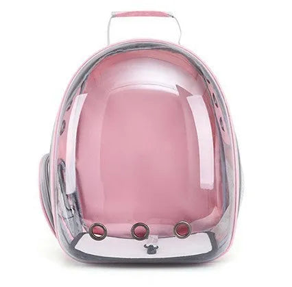 Polycarbonate pet carrier bag with side opening panel in medium capacity for cat transportation