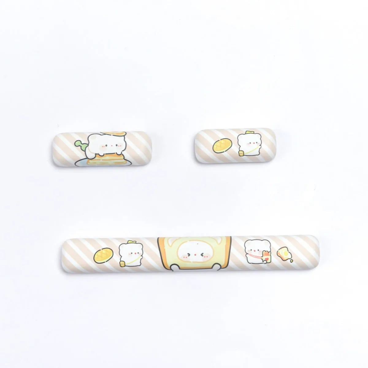 MOG steamed bread keycap set with bread bear designs on PBT material