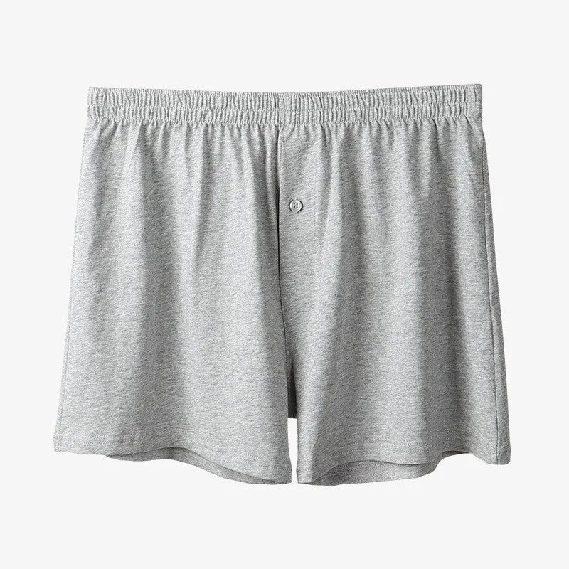 Men's pure cotton high-waist boxer shorts in loose fit available in multiple colours