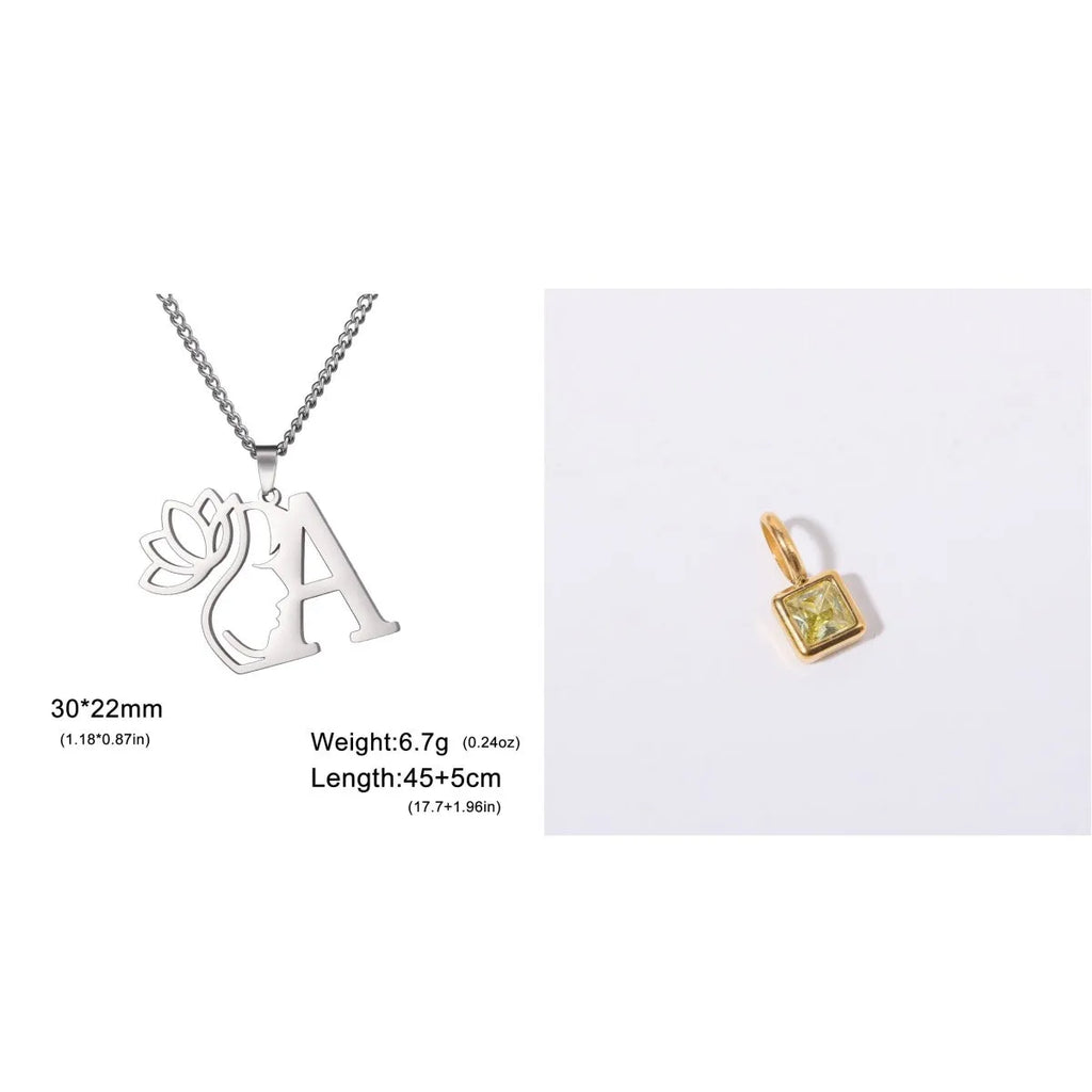 Stainless steel cross chain necklace with electroplated gold or silver finish and included pendant