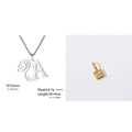 Stainless steel cross chain necklace with electroplated gold or silver finish and included pendant