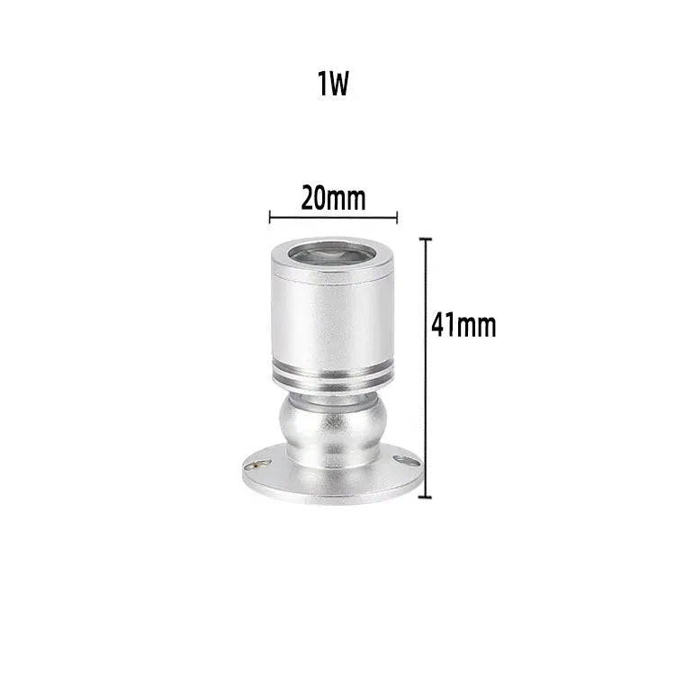 Mini Jewelly surface mounted spotlight with aluminium shell in silver finish