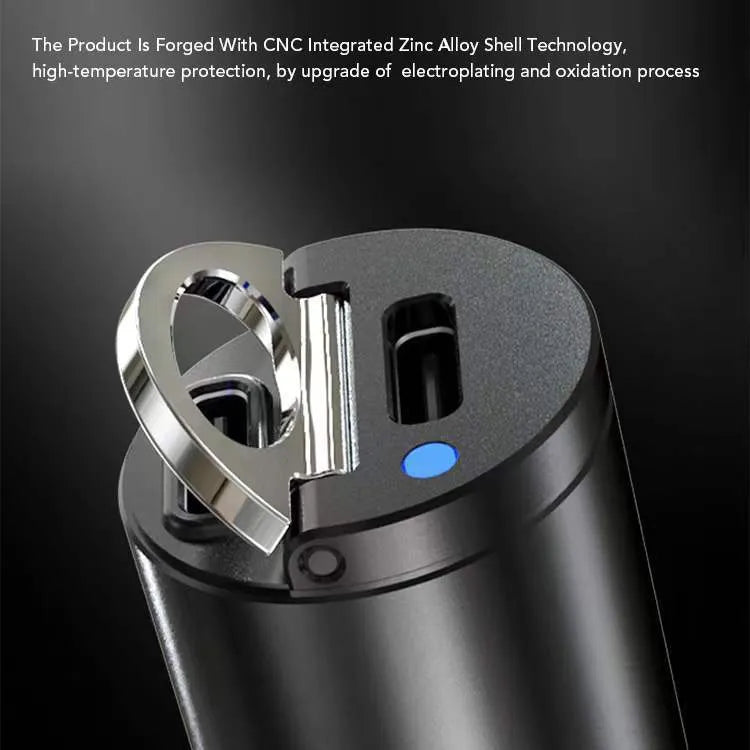 Mini dual-port 30W car cigarette lighter charger for USB devices