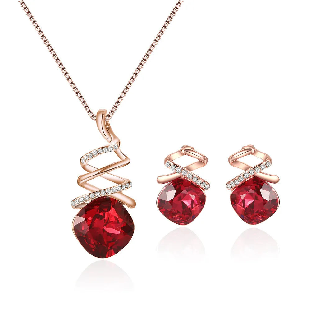Silver-toned alloy bridal jewellery set with adjustable necklace and matching diamond-detailed earrings.